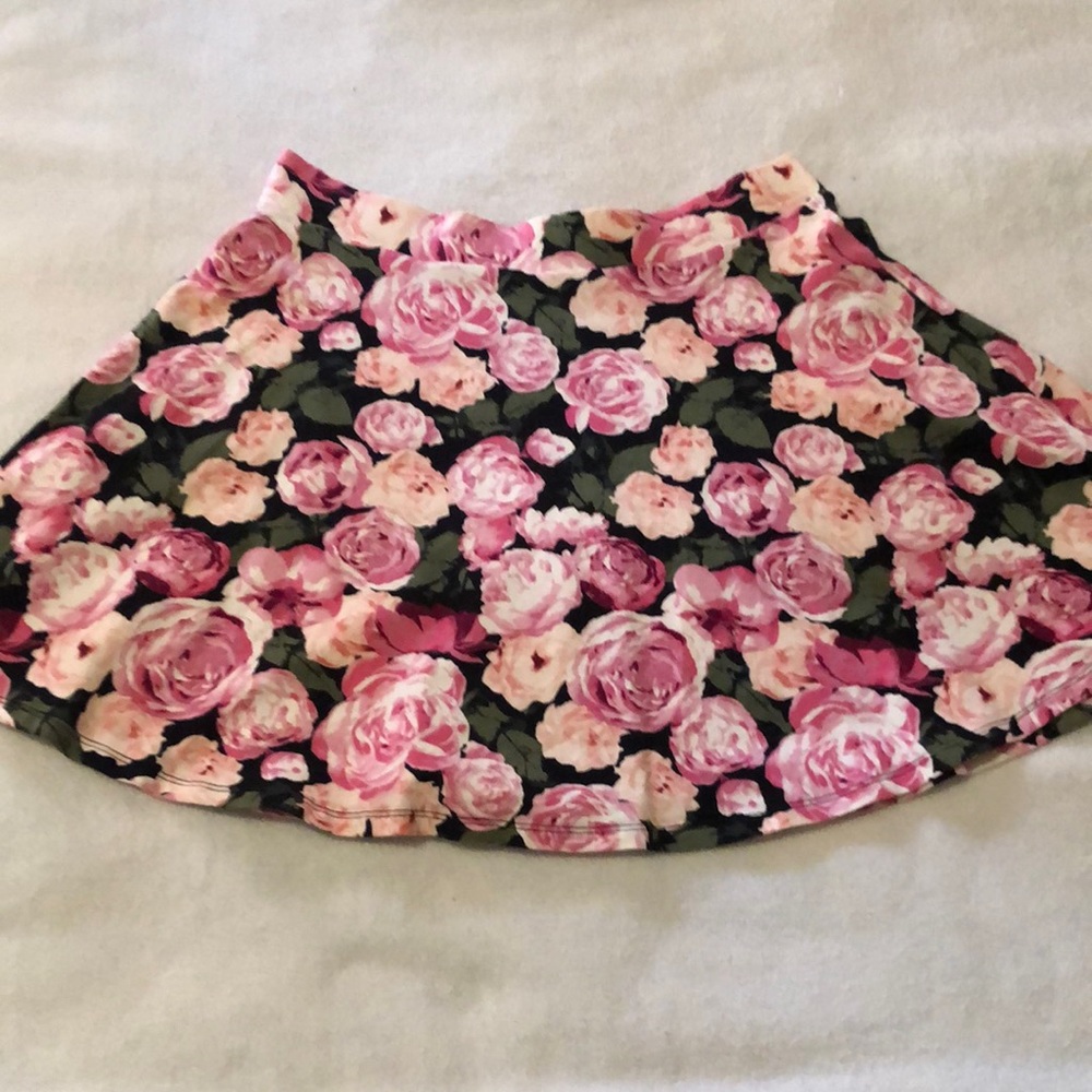 Forever 21 | Pink Floral Midi Skirt | Juniors M